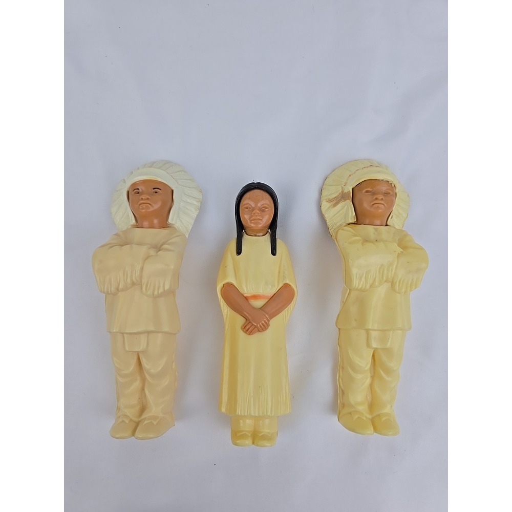 Vintage 1950s St. Labre Indian School‎  Hard Plastic Native American Dolls